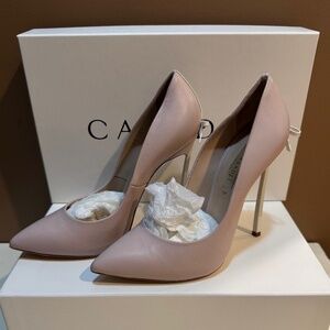 Casadei Pellame Pink Stilettos with Bow - Size 35 1/2 - Worn Once!